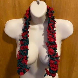 Hand knit 💯% silk scarf